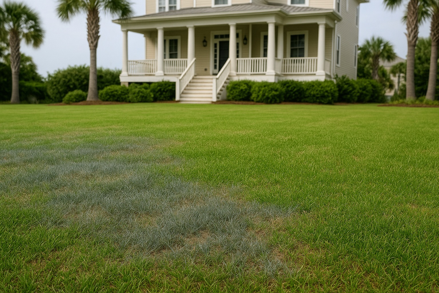 Drought-Hit Beach Lawn