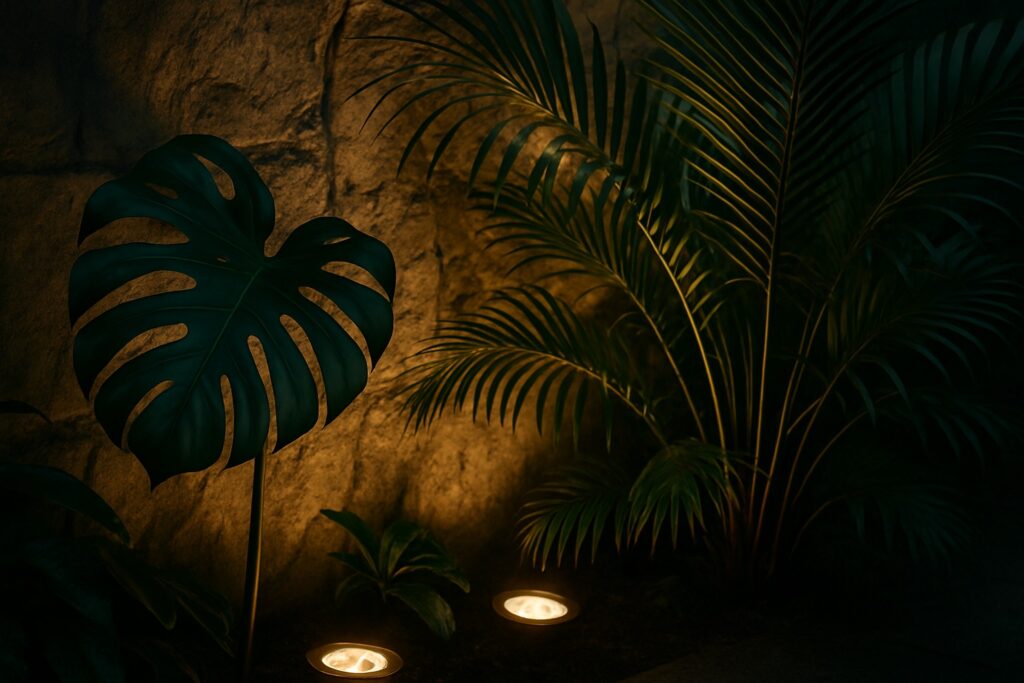 Uplights on Tropical Plants